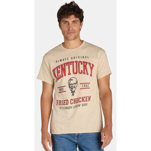 Men’s KFC Kentucky Fried Chicken Graphic T-Shirt XL | Vintage Tan Logo Tee